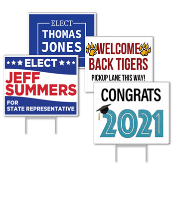 One and Two Color Yard Signs